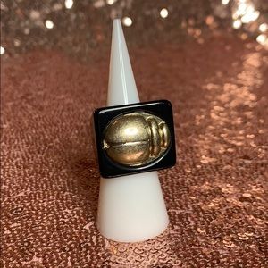 Belle Noel Scarab beetle gold ring